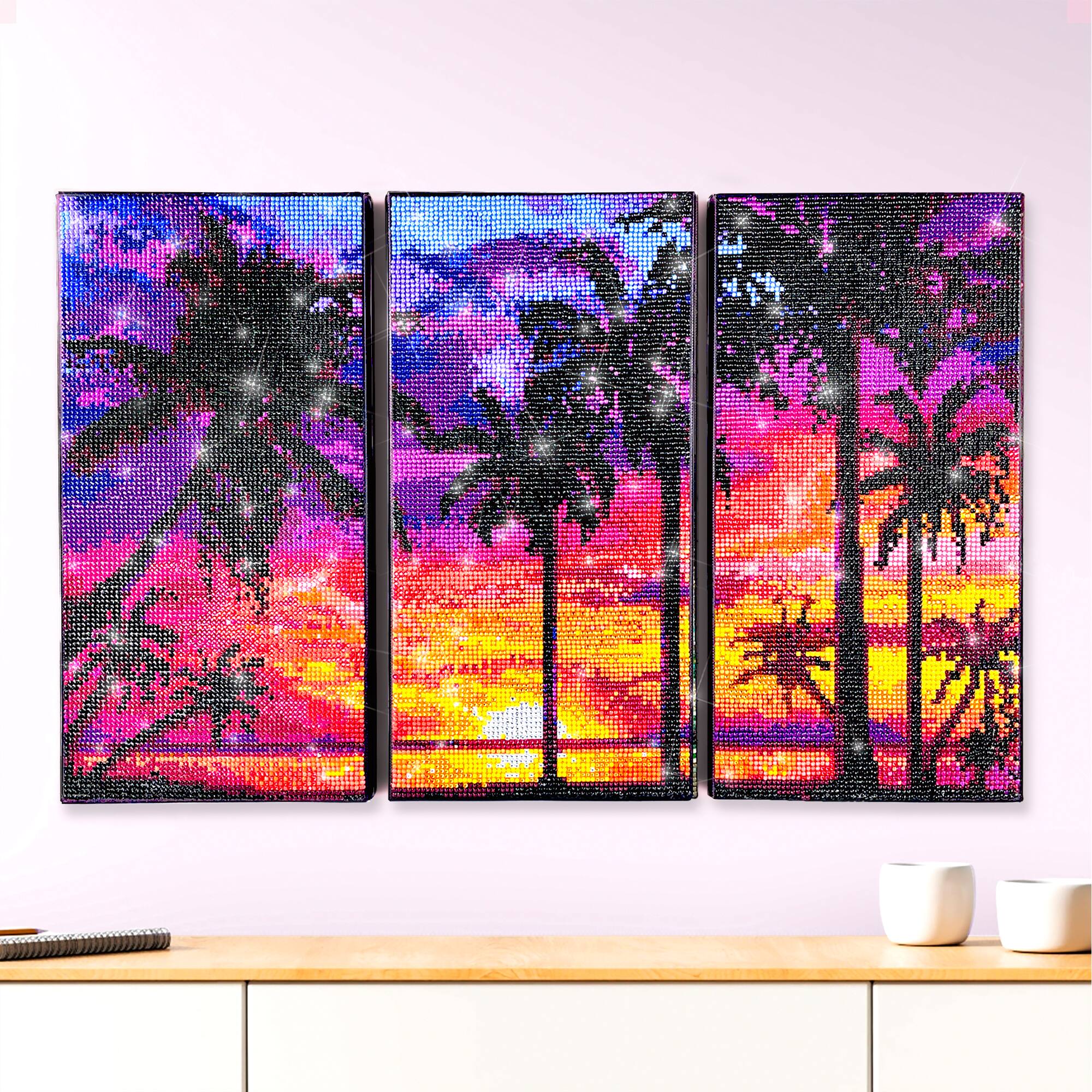 ArtSkills® Brilliant Art Beach Sunset Stretched Canvas Diamond Painting Kit